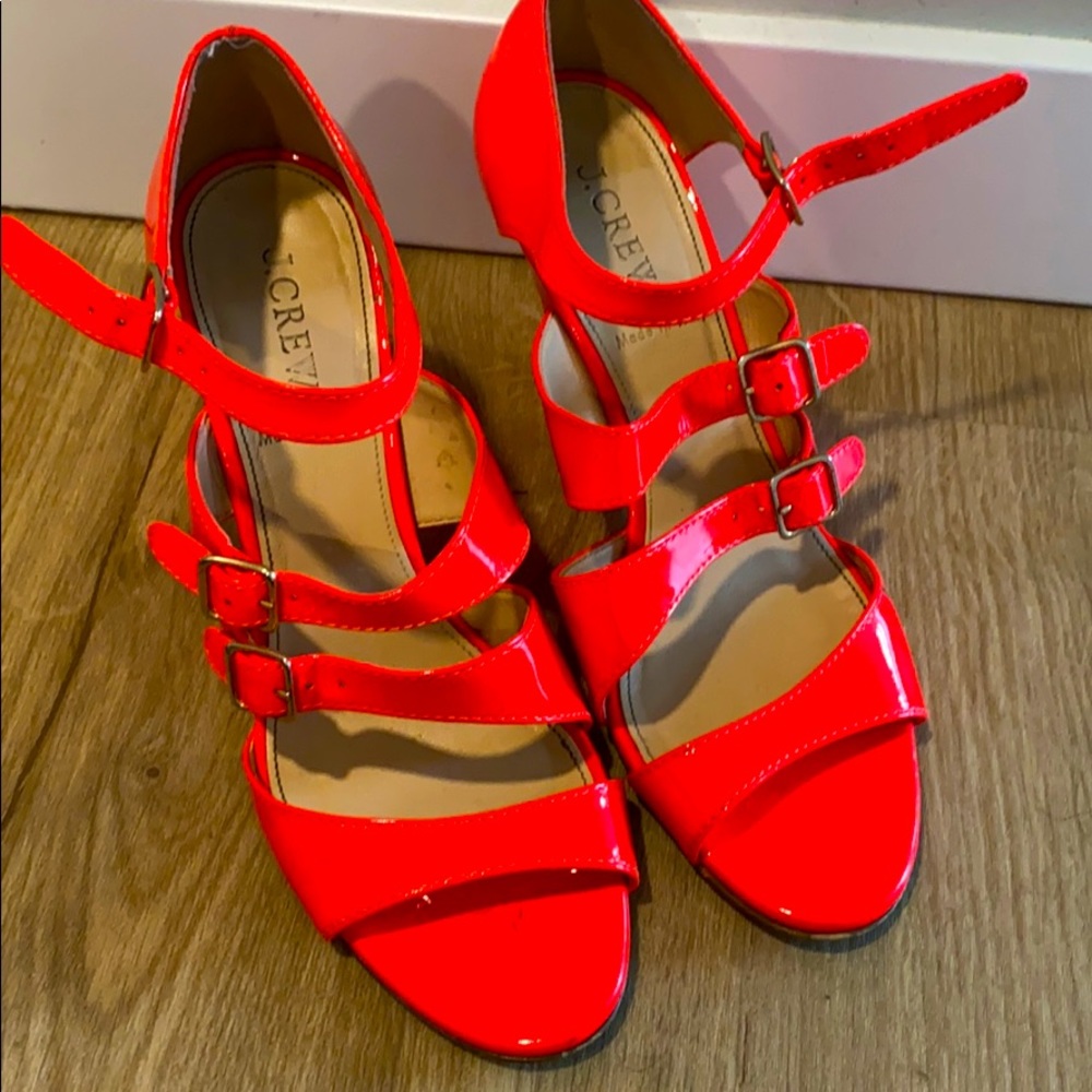 J. Crew patent leather wedges. Size 7.5